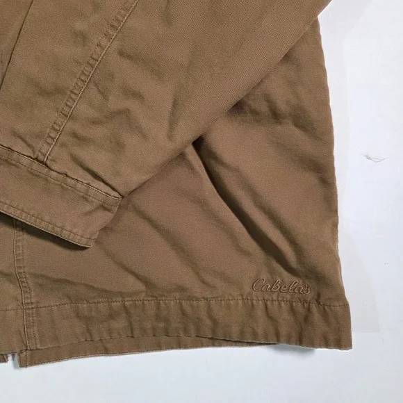 Cabelas Chore Jacket Mens XL Canvas Sherpa Lined Field Coat Brown‎ - Picture 11 of 12
